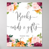 Waterverf pompoenen floranje kaarten en geschenken poster (Voorkant)