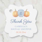 Waterverf Pompoenen Gemberpot Herfst Baby Shower Bedankjes Labels (Voorkant)