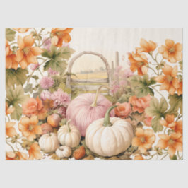 Waterverf Pompoenen & Herfst Foliage Decoupage Tissuepapier