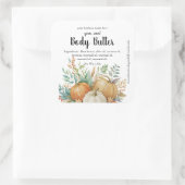 Waterverf pompoenen herfst gebladerte body boter vierkante sticker (Tas)