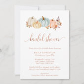 Waterverf pompoenen Herfst gebladerte Vrijgezellen Kaart (Voorkant)