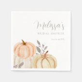 Waterverf pompoenen Herfst gebladerte Vrijgezellen Servet (Voorkant)