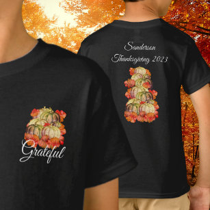  Waterverf pompoenen herfst Herfst Sinaasappel T-shirt