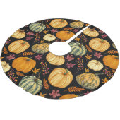 Waterverf pompoenen: herfst naadloos patroon. kerstboom rok (Gekanteld)