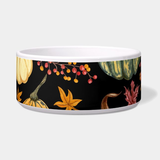 Waterverf pompoenen: herfst naadloos patroon. voerbakje (Voorkant)