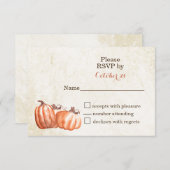 waterverf pompoenen herfst oogst bruiloft RSVP kaa (Voorkant / Achterkant)