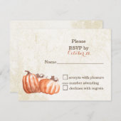 waterverf pompoenen herfst oogst bruiloft RSVP kaa Kaart (Voorkant / Achterkant)