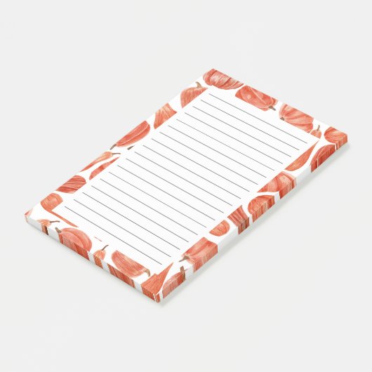 Waterverf Pompoenen Herfst Theme Post-it Notes (Schuin)