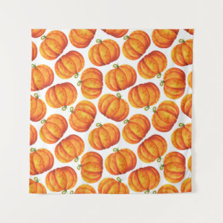 Waterverf pompoenen: herfstgewassenpatroon. wandkleed