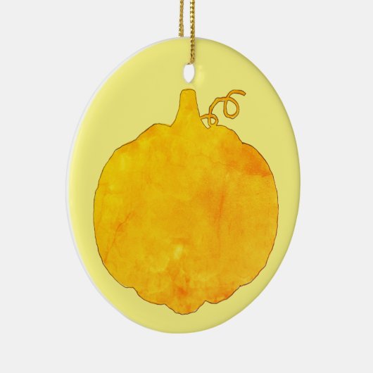 Waterverf pompoenen keramisch ornament (Rechts)