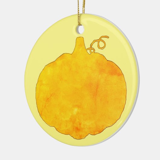 Waterverf pompoenen keramisch ornament (Links)