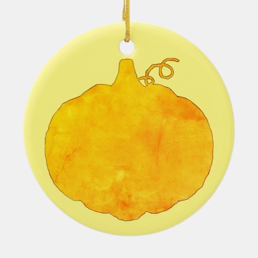 Waterverf pompoenen keramisch ornament (Achterkant)