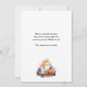 Waterverf pompoenen Kinder Happy Halloween Kaart (Achterkant)