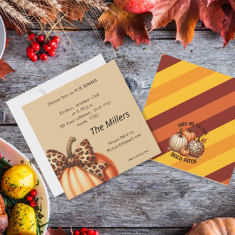 Waterverf Pompoenen kleurrijke Thanksgiving Diner Kaart