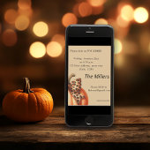 Waterverf Pompoenen kleurrijke Thanksgiving Diner Kaart