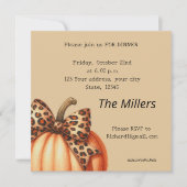 Waterverf Pompoenen kleurrijke Thanksgiving Diner Kaart (Voorkant)