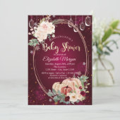 Waterverf pompoenen, lampjes, bloemen Baby shower Kaart (Staand voorkant)