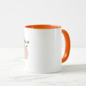 Waterverf pompoenen met aangepaste tekst mok (Voorkant rechts)