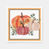 Waterverf pompoenen met aangepaste tekst servet (Voorkant)