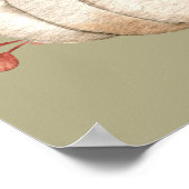  Waterverf Pompoenen op Sage Poster (Hoek)