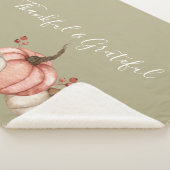  Waterverf Pompoenen op Sage Sherpa Deken (3/4)