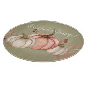 Waterverf Pompoenen op Sage Snijplank (Hoek)