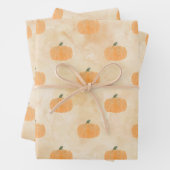 Waterverf pompoenen op Sinaasappel Inpakpapier Vel (In situ)