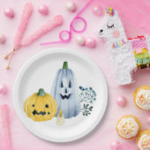 Waterverf pompoenen papieren bordje (Feest)