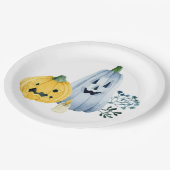 Waterverf pompoenen papieren bordje (Gekanteld)