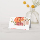 Waterverf pompoenen plaatskaartje (Voorkant)