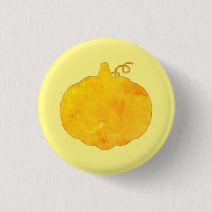 Waterverf pompoenen ronde button 3,2 cm