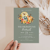 waterverf pompoenen salie Thanksgiving potluck Kaart