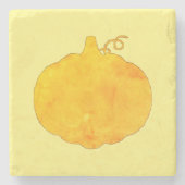 Waterverf pompoenen stenen onderzetter (Voorkant)