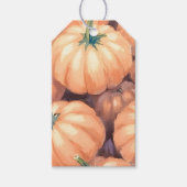 Waterverf pompoenen Thanksgiving Halloween Cadeaulabel (Voorkant)