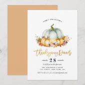 waterverf pompoenen Thanksgiving uitnodiging (Voorkant / Achterkant)