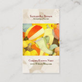Waterverf pompoenen Unique Cook Visitekaartje (Voorkant)