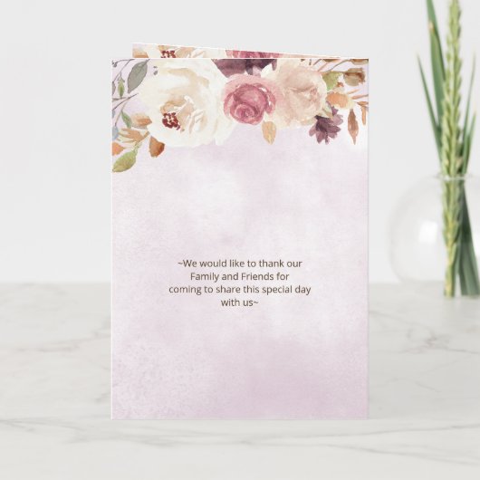 Waterverf pompoenen vallen bruiloft programma (Achterkant)