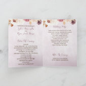 Waterverf pompoenen vallen bruiloft programma (Binnen)