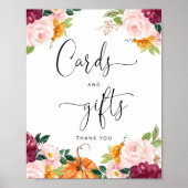 Waterverf pompoenkaarten en cadeaubonnen poster (Voorkant)