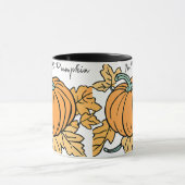 Waterverf pompoenkoffie en herfstbladeren Mok (Midden)