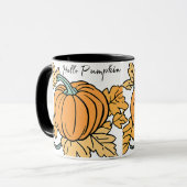 Waterverf pompoenkoffie en herfstbladeren Mok (Voorkant links)