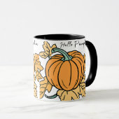 Waterverf pompoenkoffie en herfstbladeren Mok (Voorkant rechts)