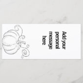 Waterverf pompoenontwerp Thanksgiving Menu (Achterkant)