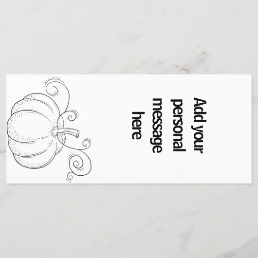 Waterverf pompoenontwerp Thanksgiving Menu (Achterkant)