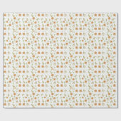 Waterverf pompoenoogst en herfstbladeren cadeaupapier (Vlak)