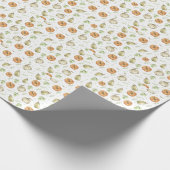 Waterverf pompoenoogst en herfstbladeren cadeaupapier (Hoek)