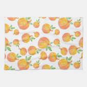 Waterverf pompoenpatroon 3 keukenhanddoek (Horizontaal)