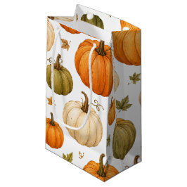 Waterverf Pompoenpatroon Herfst Pompoenen Klein Cadeauzakje