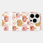 Waterverf Pompoenpatroon met naam Case-Mate iPhone Case (Achterkant (horizontaal))