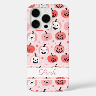 Waterverf Pompoenpatroon met naam iPhone 16 Pro Hoesje